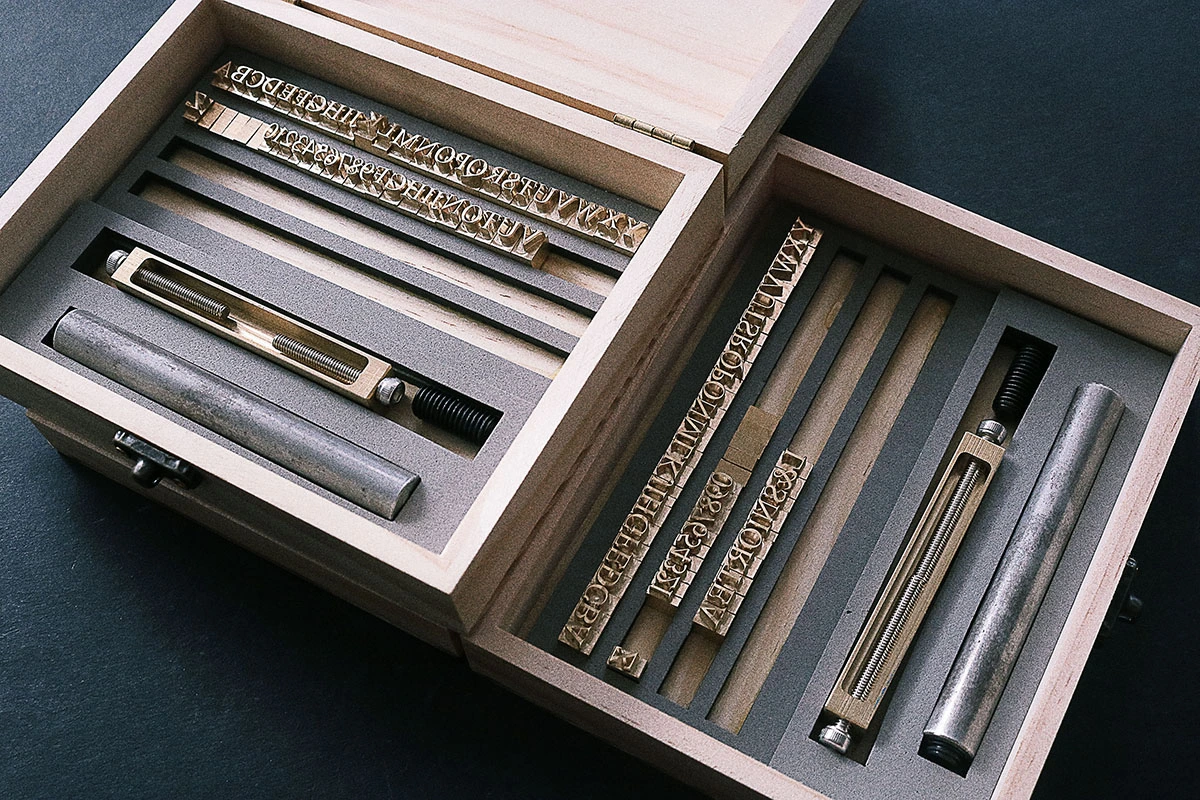coffret alphabet marquage cuir
